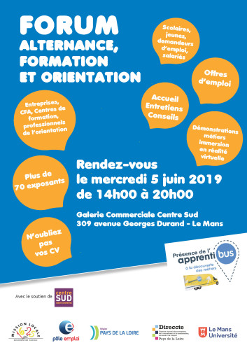 Cénotis présent au forum pour l'emploi le 5 juin 2019